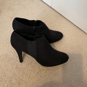 Black suede booties in great condition!